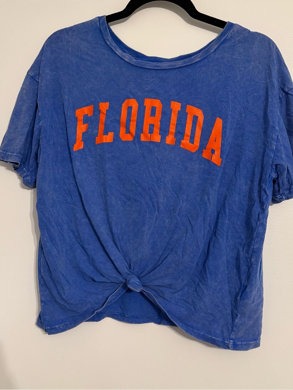 Florida Gators Graphic Tie-Front Tee - Blue & Orange Size Small